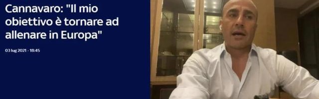 世界杯官方app-卡纳瓦罗再谈离开中国：一年半后目标重返欧洲执教